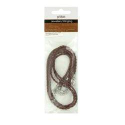 AussieSuperStore Jewellery Making Supplies Brown JF Necklace and Clasp Plaited 43cm (in 2 colors) JF Necklace and Clasp Plaited 43cm | Jewellery Making Accessories 9323823100858 JF624